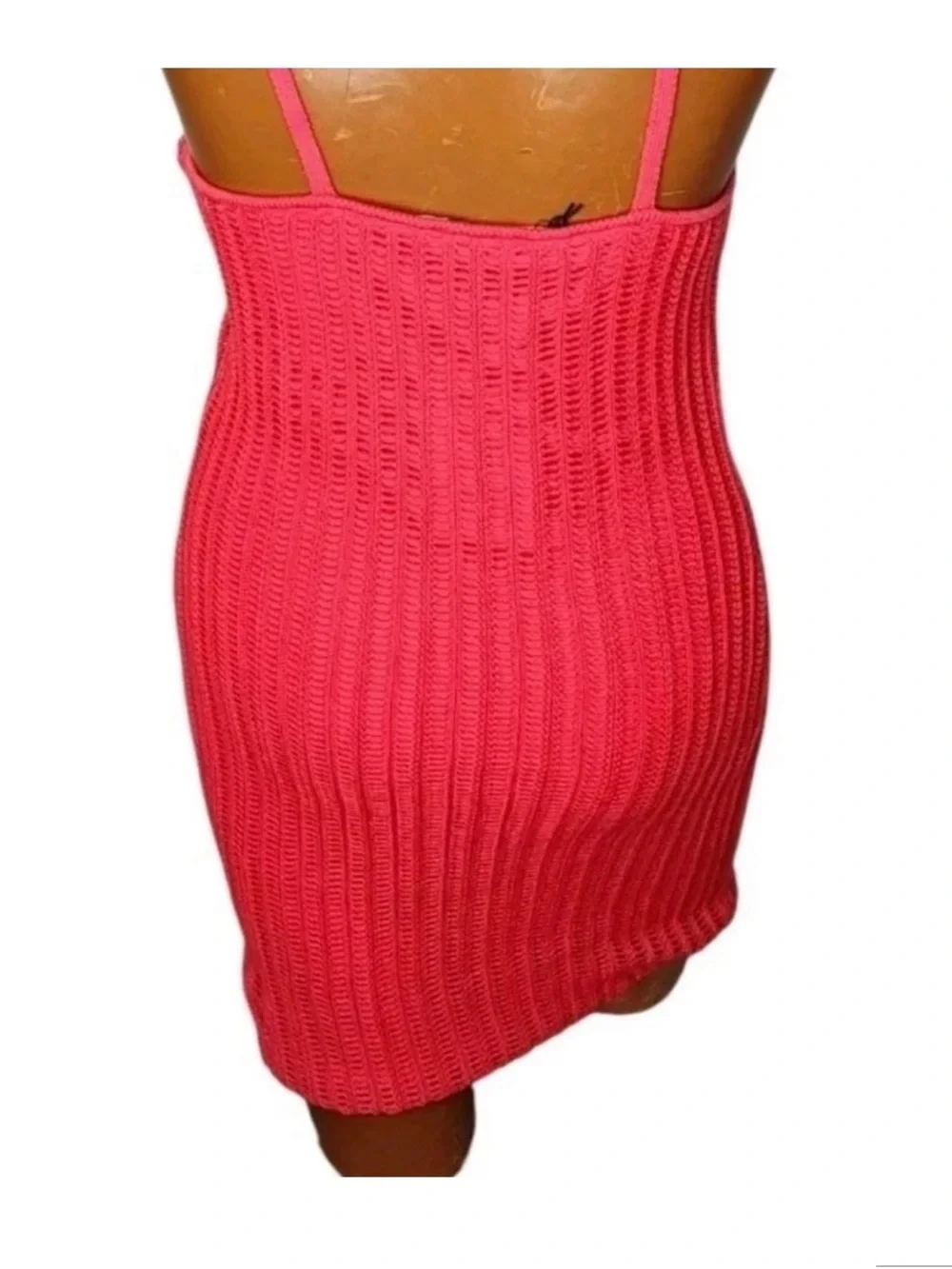 Atori Revolve Mimosa Dress Sz 4 Sm Red Crochet Knit Fitted Mini Resort Cruise